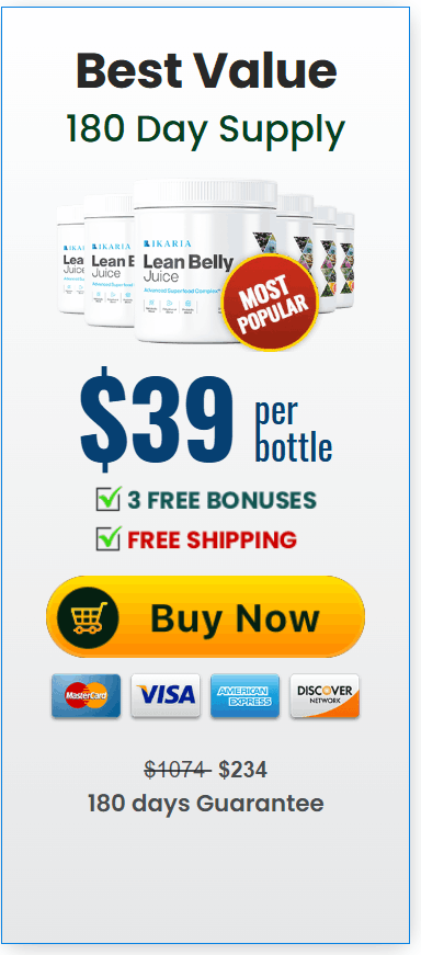 Ikaria Lean Belly Juice 6 bottle